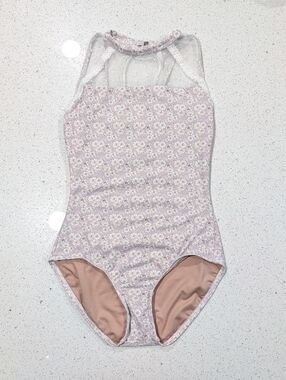 BEAUTIFUL BalTogs Ballet Pageant Dance Leotard AS Small Wild Tea Rose Lace $78+